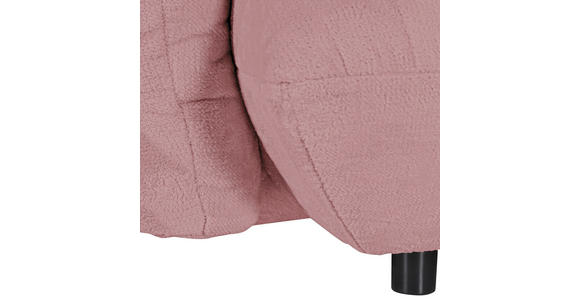 BIGSOFA in Plüsch Rosa  - Schwarz/Rosa, KONVENTIONELL, Kunststoff/Textil (240/78/107cm) - Carryhome