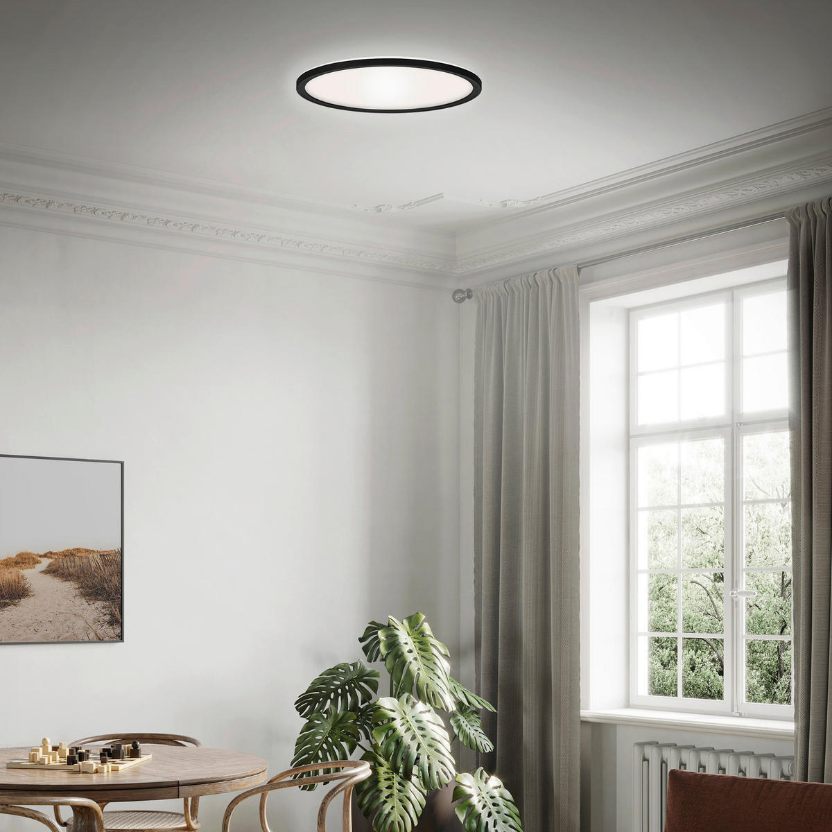 LED-PANEL  Slim 18 W/2400 lm/4000 K/230 V/ - črna, Basics, umetna masa (29,3/2,8cm)