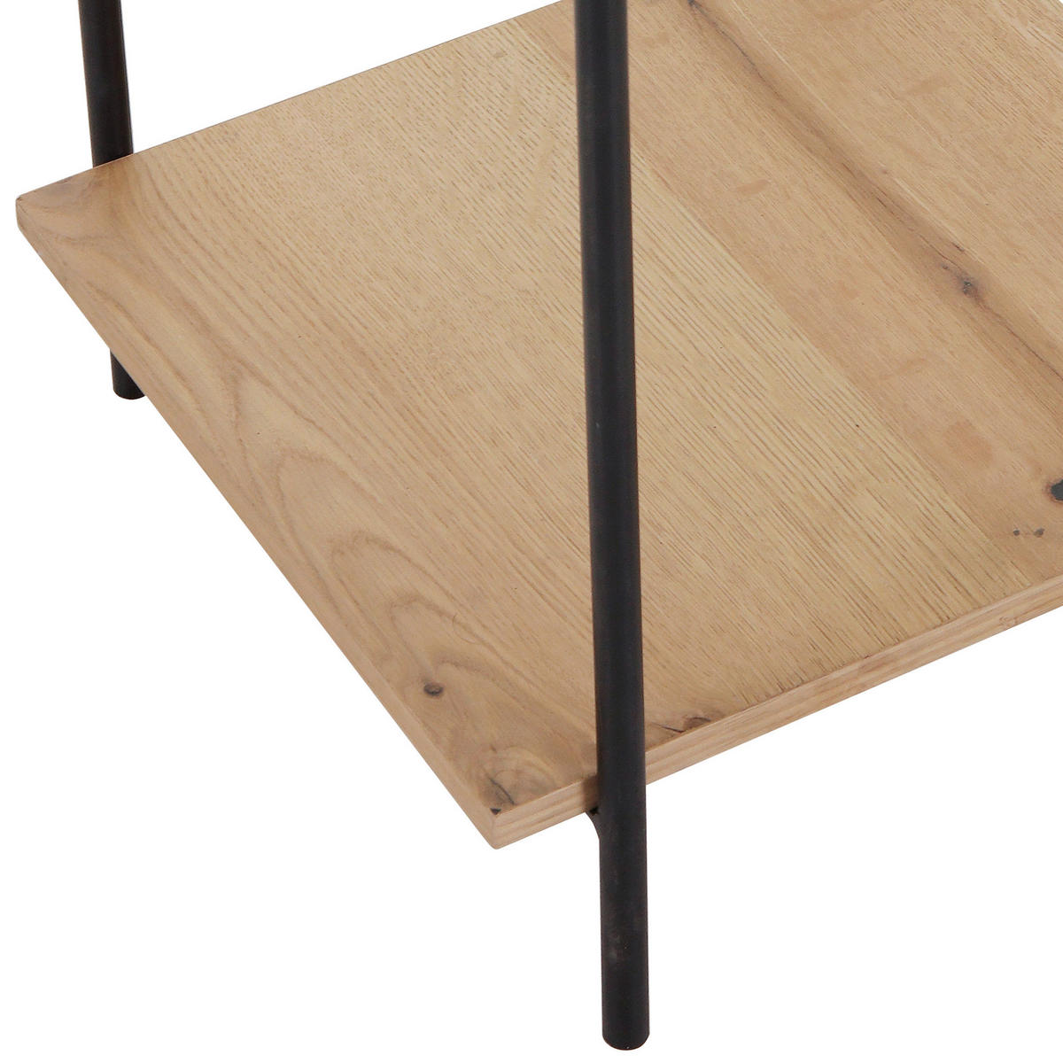 BEISTELLTISCH 40/40/60 cm Eiche furniert Eichefarben, Schwarz rechteckig  - Eichefarben/Schwarz, Design, Holz/Holzwerkstoff (40/40/60cm) - Landscape