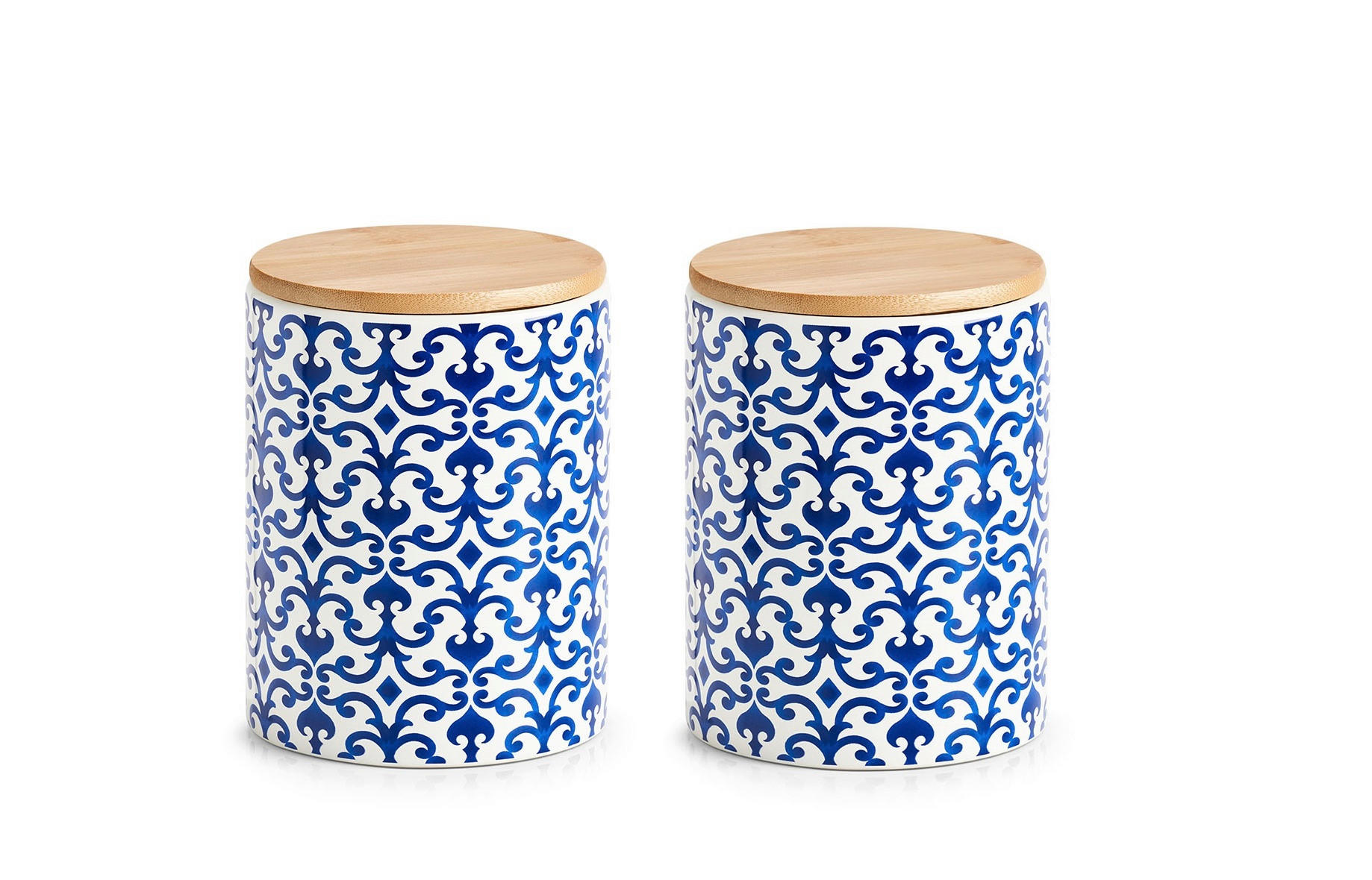 VORRATSDOSENSET  - Blau/Weiß, Basics, Keramik (25,5/25,5/15cm) - Zeller Present