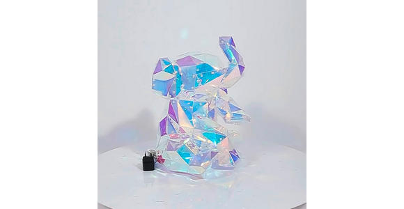 TISCHLEUCHTE - Transparent/Perlmutt, Trend, Kunststoff (33/31/40cm) - Novel