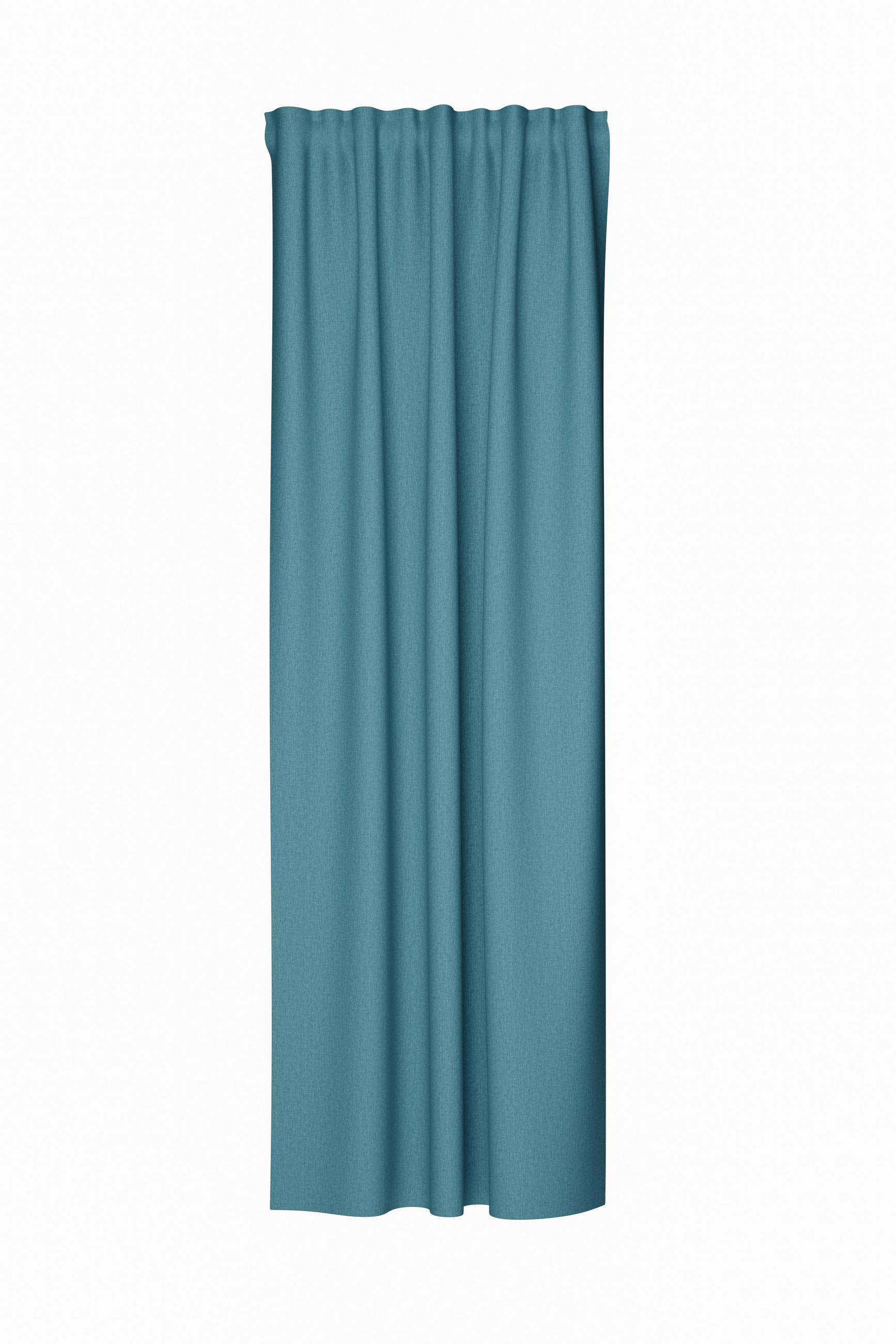 SCHLAUFENVORHANG blickdicht  - Petrol, Basics, Textil (135/245cm)