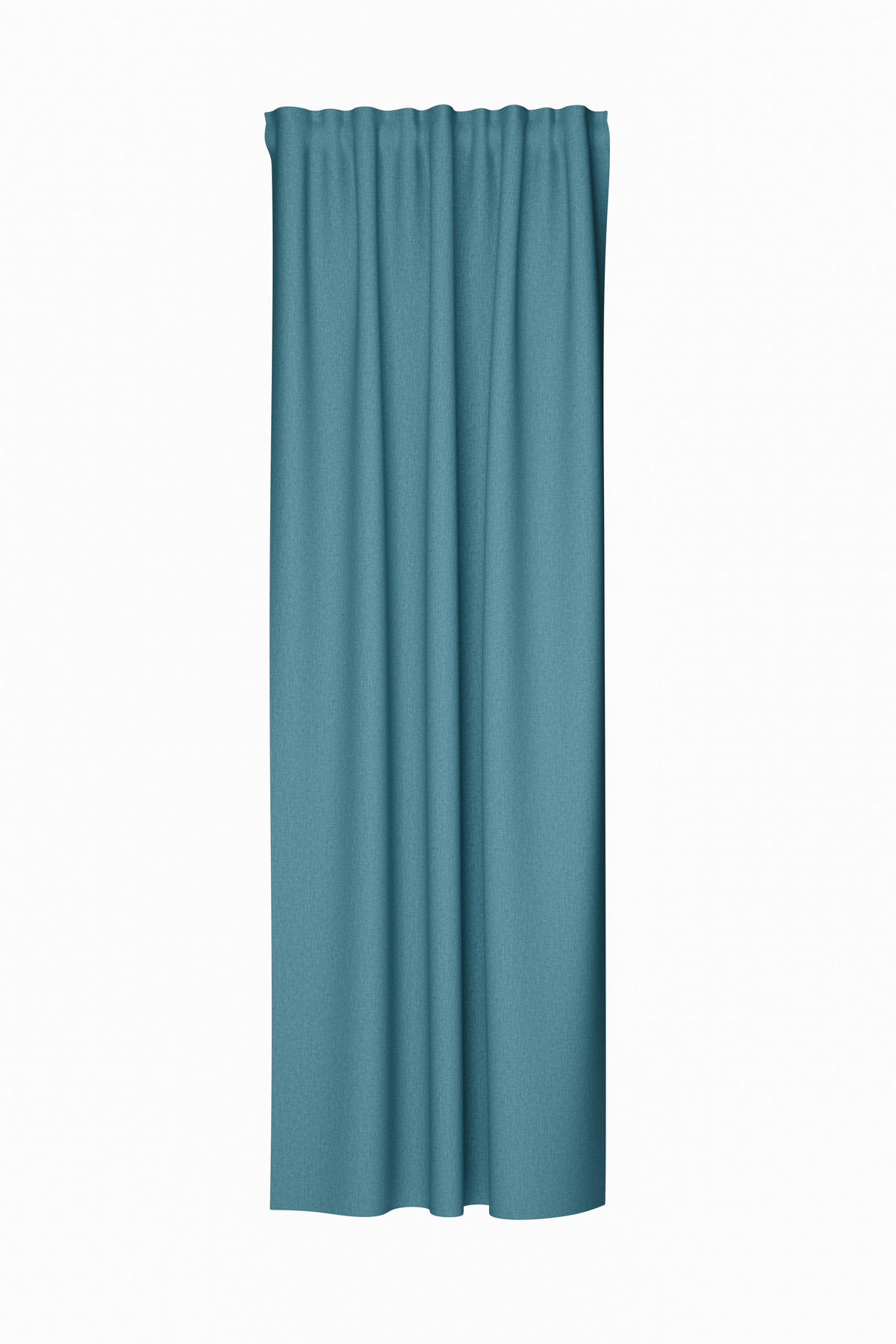 SCHLAUFENVORHANG blickdicht  - Petrol, Basics, Textil (135/245cm)