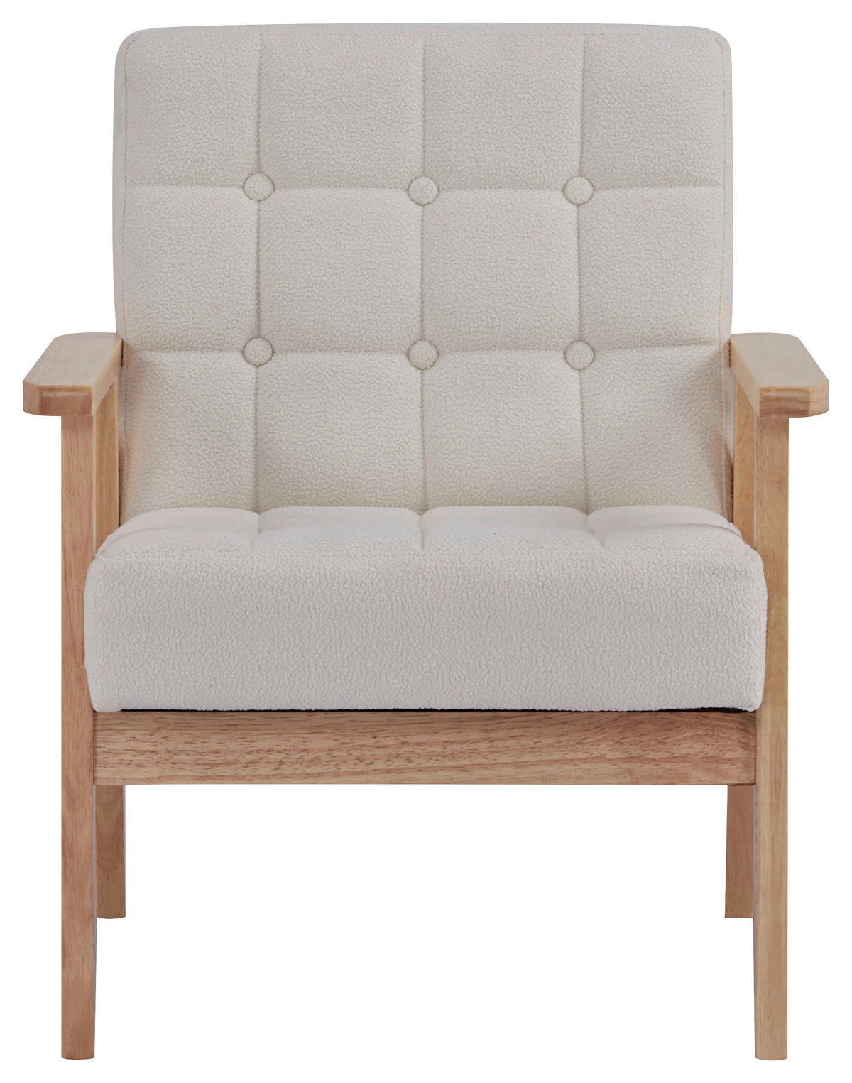 KŘESLO, textil, bílá - bílá/přírodní barvy, Trend, dřevo/textil (64/77,5/67cm) - P & B
