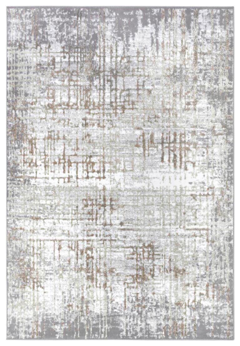 VINTAGE-TEPPICH 67/120 cm Shine Creme, Grau  - Creme/Grau, Design, Kunststoff (67/120cm)