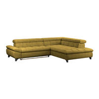 ECKSOFA Senfgelb Chenille  - Chromfarben/Senfgelb, KONVENTIONELL, Textil/Metall (312/234cm) - Livetastic