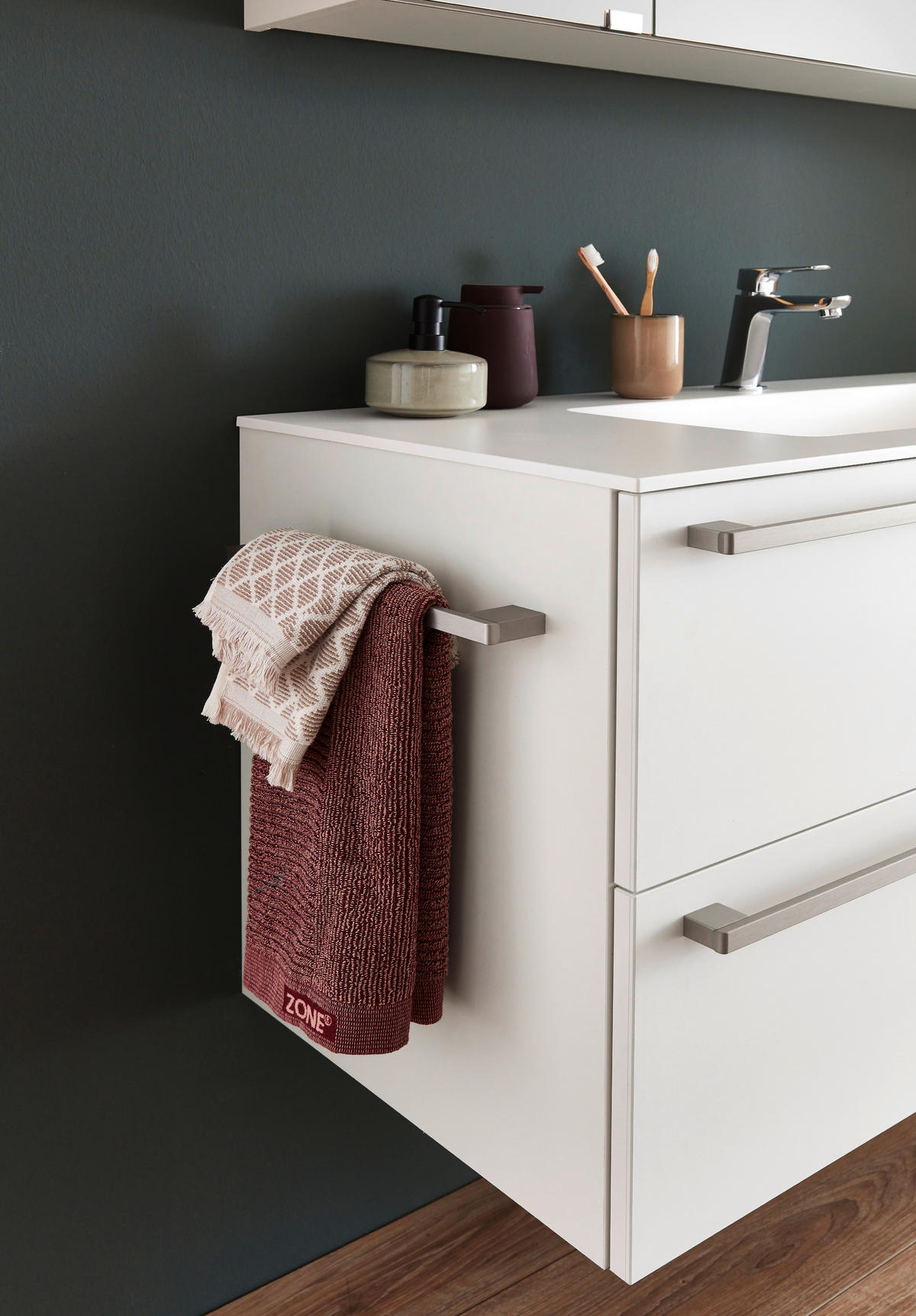 BADEZIMMER  in 120 cm  - Weiß, KONVENTIONELL, Glas/Keramik (120cm) - Celina Home