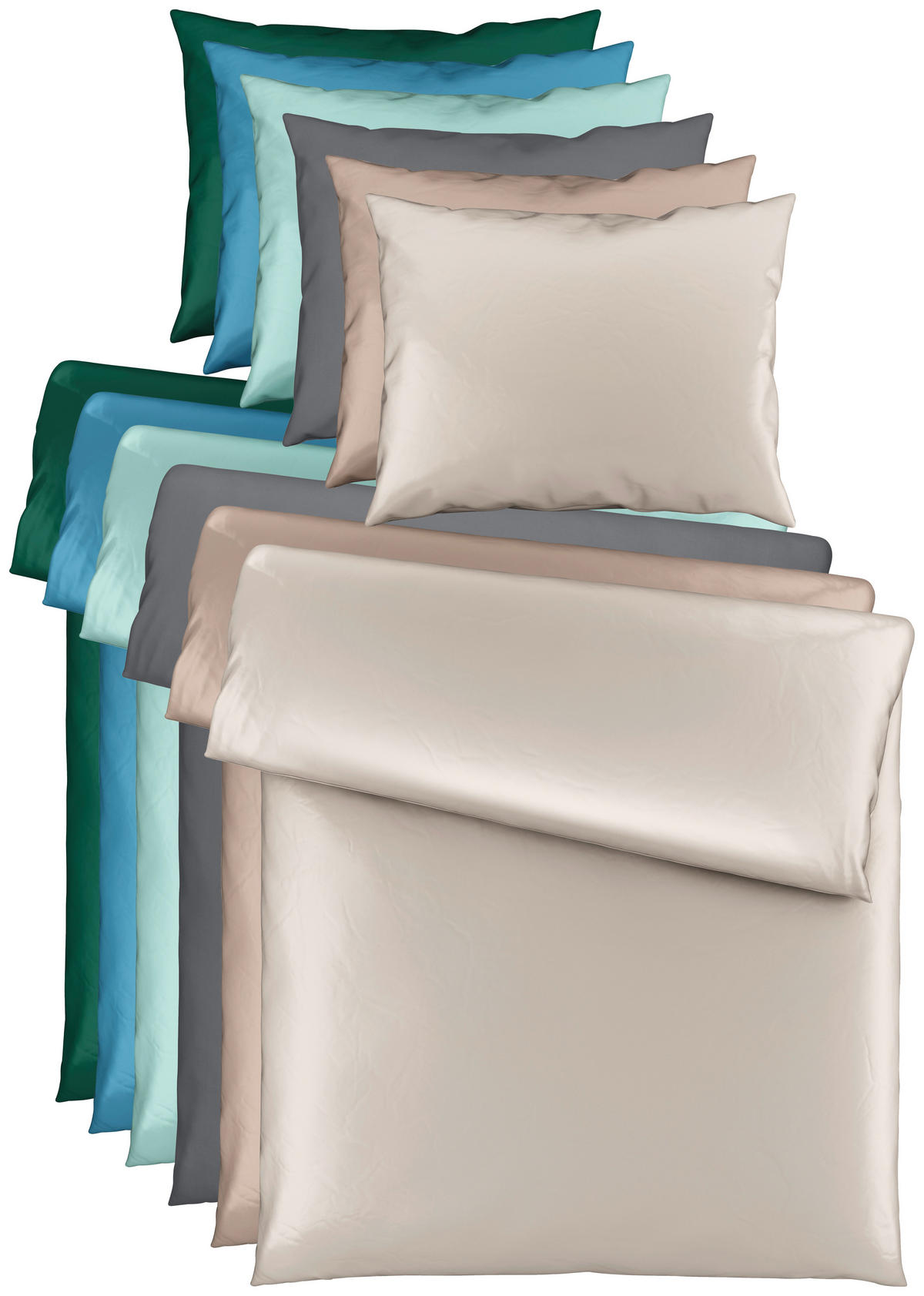 POVLEČENÍ, satén, antracitová, 140/200 cm - antracitová, Basics, textil (140/200cm) - Novel