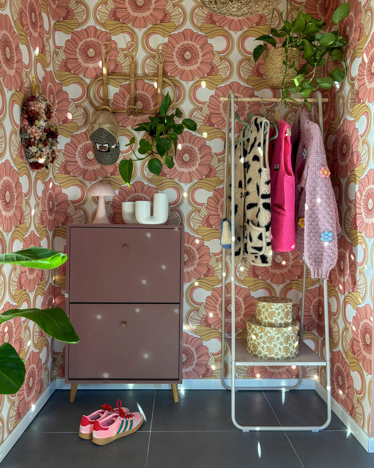 SCHUHKIPPER  in 59,8/92,2/19,55 cm  - Mauve, Design, Holz/Holzwerkstoff (59,8/92,2/19,55cm) - MID.YOU