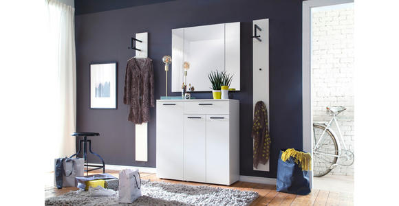 GARDEROBE 4-teilig in 160/200/38 cm - Weiß, KONVENTIONELL, Holzwerkstoff (160/200/38cm) - Moderano