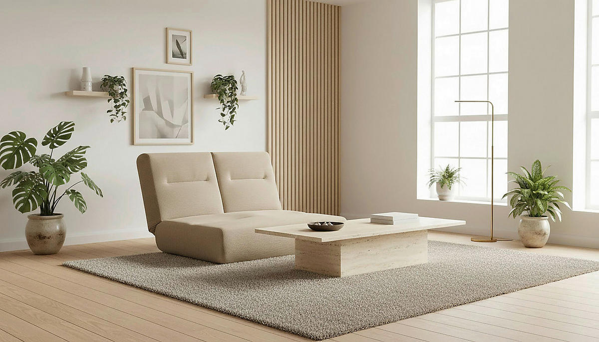 TROSJED NA RAZVLAČENJE tekstil  smeđa    - smeđa, Design, tekstil (159/88/160cm) - Livetastic