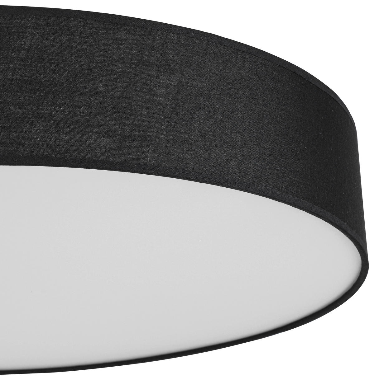 LED-DECKENLEUCHTE - Schwarz/Weiß, Trend, Kunststoff/Textil (60/11cm) - Novel