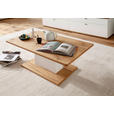 COUCHTISCH Asteiche furniert 110/65/45 cm rechteckig Weiß, Eichefarben  - Eichefarben/Weiß, Natur, Holz/Holzwerkstoff (110/65/45cm) - Novel