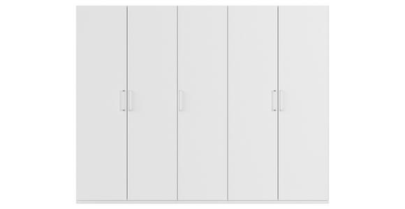 DREHTÜRENSCHRANK 251/197/60 cm 5-türig Weiß - Weiß, Design, Holzwerkstoff/Kunststoff (251/197/60cm) - Novel