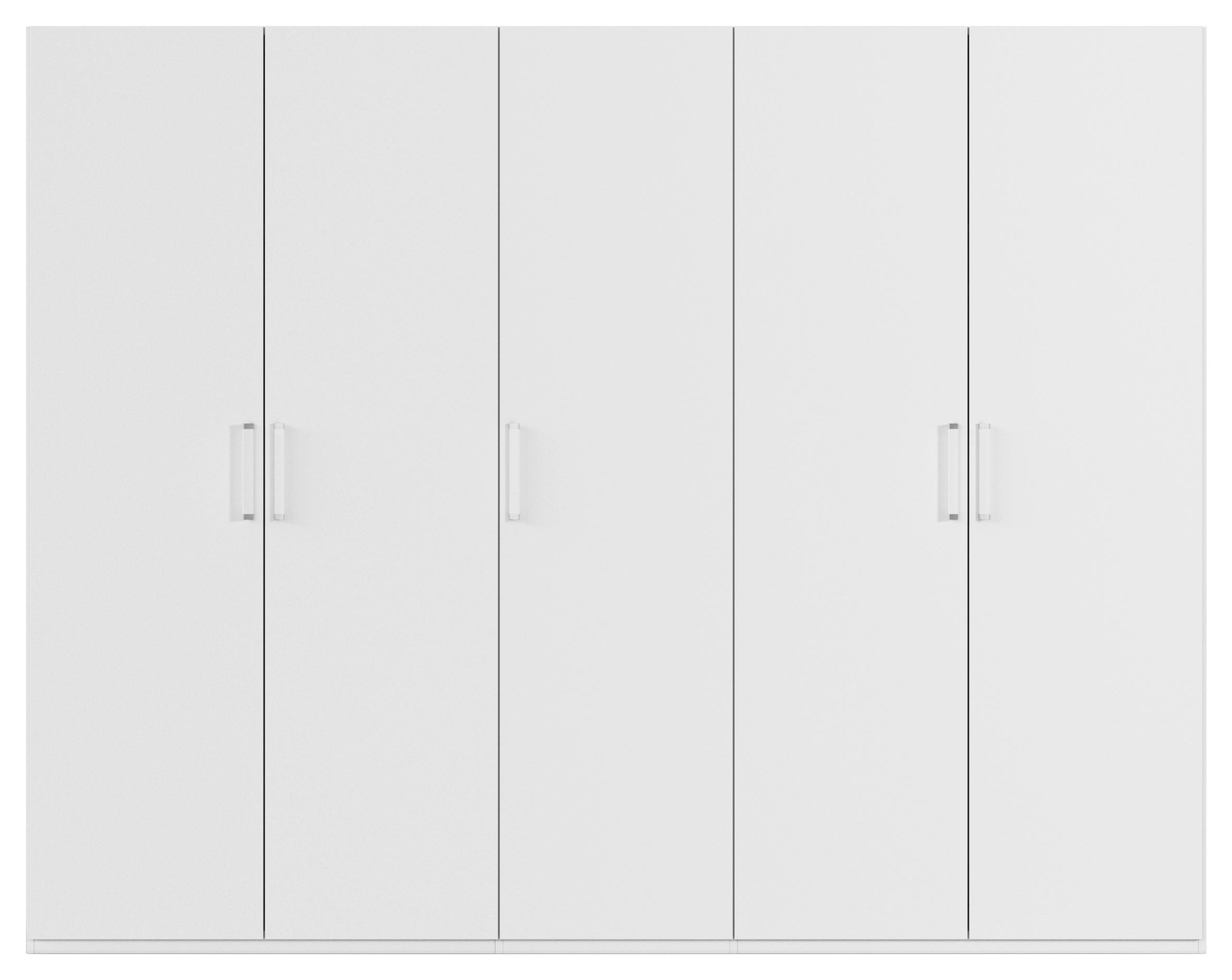 DREHTÜRENSCHRANK 251/197/60 cm 5-türig Weiß  - Weiß, Design, Holzwerkstoff/Kunststoff (251/197/60cm) - Novel