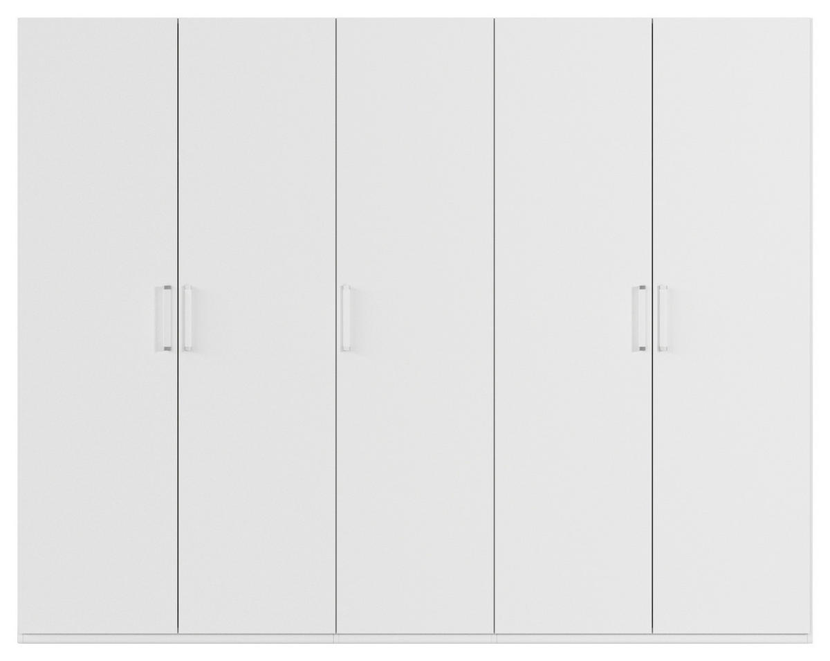 DREHTÜRENSCHRANK 251/197/60 cm 5-türig Weiß  - Weiß, Design, Holzwerkstoff/Kunststoff (251/197/60cm) - Novel