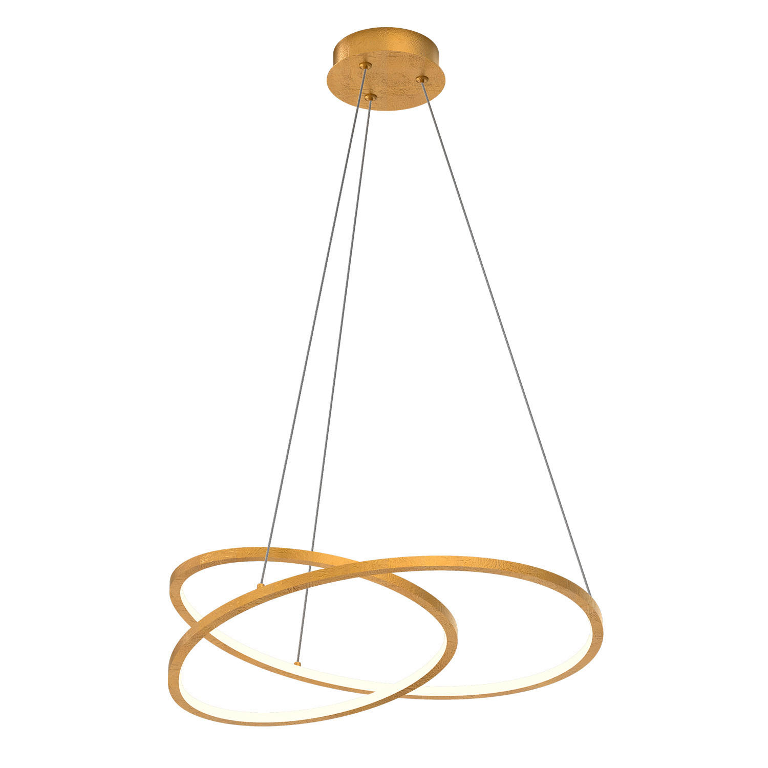 LED-PENDELLEUCHTE LIBERTY 48/48/150 cm   - Goldfarben, Design, Metall (48/48/150cm)
