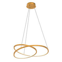 LED-PENDELLEUCHTE 48/48/150 cm  - Goldfarben, Design, Metall (48/48/150cm)