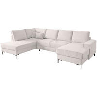 Colțar Extensibil, textil, bej - bej/negru, Modern, metal/textil (198/309/150cm) - MID.YOU