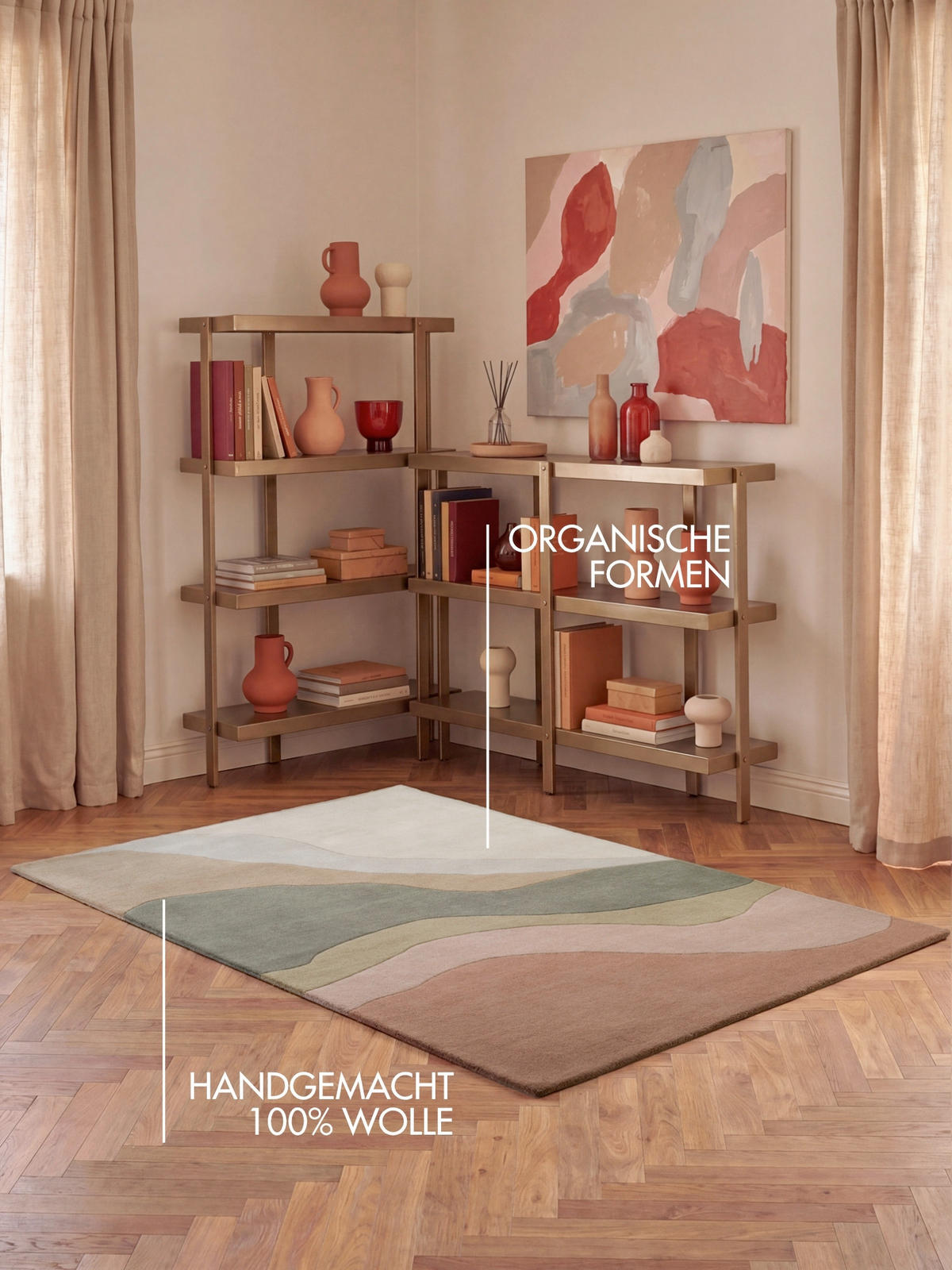 WOLLTEPPICH Wohnzimmer 160/230 cm Chelsea Flood Creme, Multicolor rechteckig  - Multicolor/Creme, Basics, Textil (160/230cm) - Ted Baker