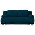 BOXSPRINGSOFA  in Webstoff Petrol Skandinavisch  - Petrol/Naturfarben, MODERN, Holz/Textil (205/93/108cm) - Venda