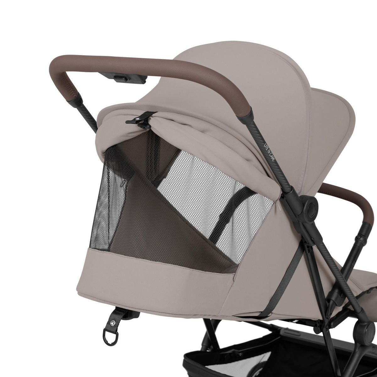 BUGGY Lite N Care  - Greige/Schwarz, Basics, Textil/Metall (89/43,5/100cm) - Hauck