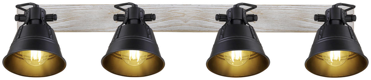 STRAHLER - Weiss/Goldfarben, Trend, Holz/Metall (82/17,5/18cm) - Globo