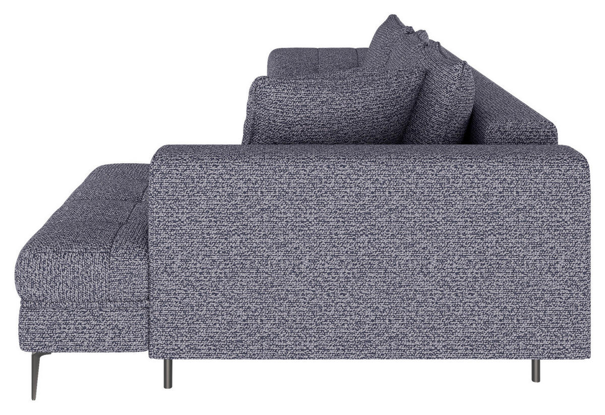 ECKSOFA Anthrazit Struktur, Bouclé  - Anthrazit/Schwarz, Design, Textil (177/276cm) - MID.YOU