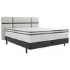 BOXSPRINGBETT 160/200 cm  in Anthrazit, Creme  - Anthrazit/Creme, Design, Textil/Metall (160/200cm) - Esposa