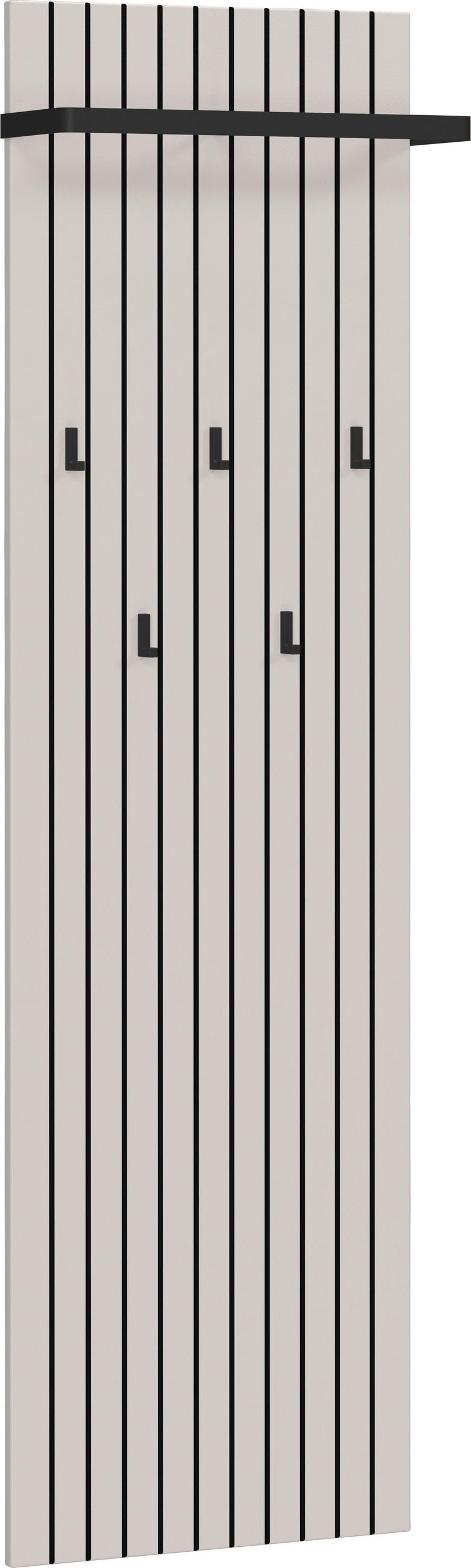 GARDEROBENPANEEL  in 46/160/18 cm  - Kaschmir/Schwarz, Design, Holzwerkstoff/Metall (46/160/18cm) - Voleo