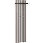 GARDEROBENPANEEL  in 46/160/18 cm  - Kaschmir/Schwarz, Design, Holzwerkstoff/Metall (46/160/18cm) - Voleo