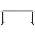 SCHREIBTISCH 180/80/72-118 cm  in Schwarz, Kaschmir  - Kaschmir/Schwarz, MODERN, Holzwerkstoff/Metall (180/80/72-118cm) - Novel