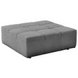 HOCKER Feincord Grau  - Schwarz/Grau, Design, Kunststoff/Textil (107/39/107cm) - Hom`in