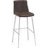 BARHOCKER in Braun, Chromfarben - Chromfarben/Braun, Design, Textil/Metall (40/108/44cm) - Carryhome BARHOCKER in Braun, Chromfarben - Chromfarben/Braun, Design, Textil/Metall (40/108/44cm) - Carryhome