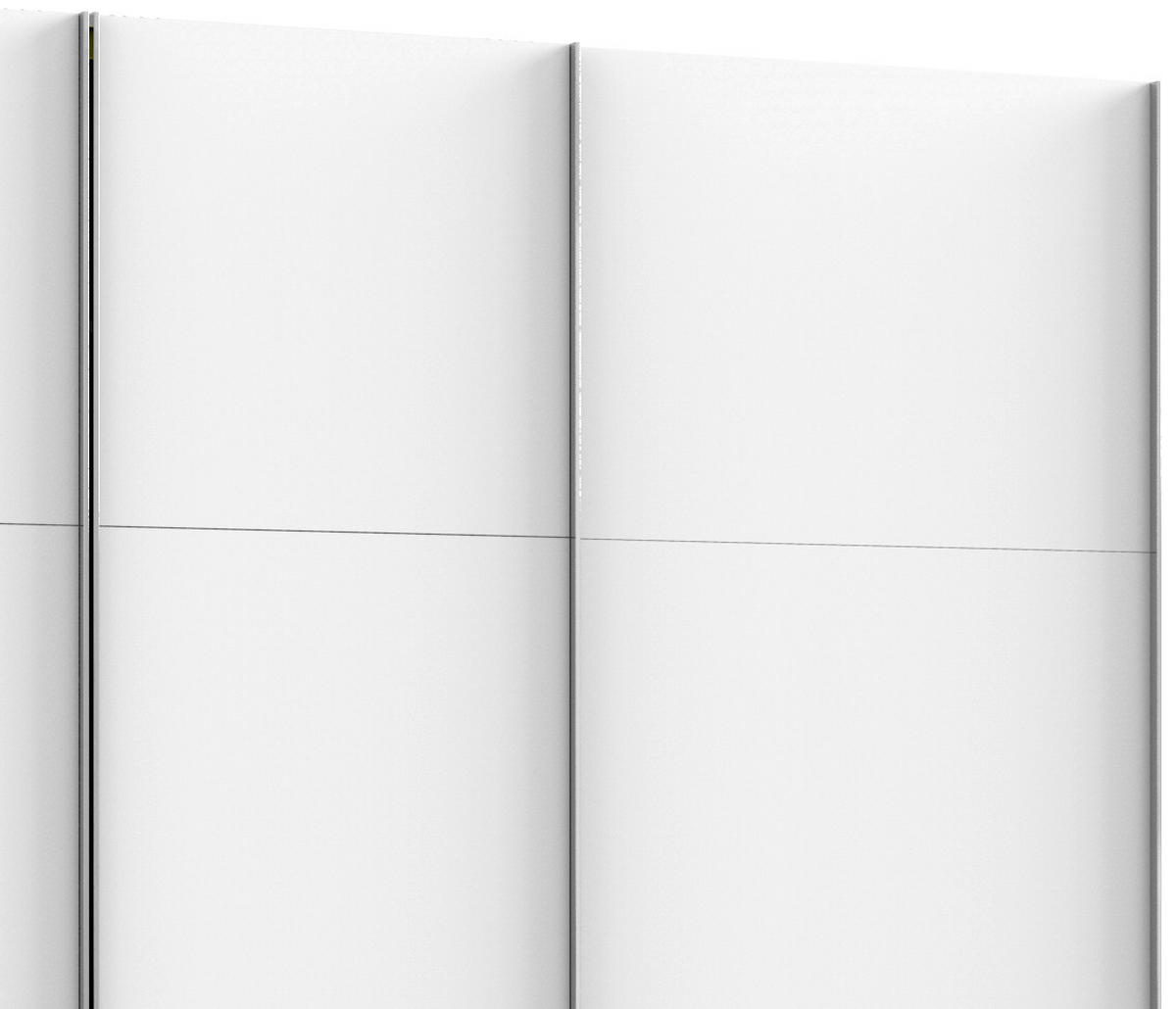SCHWEBETÜRENSCHRANK 350,00/216,00/65,00 cm 4-türig Weiß, Eichefarben  - Chromfarben/Eichefarben, Basics, Holzwerkstoff/Metall (350,00/216,00/65,00cm) - MID.YOU