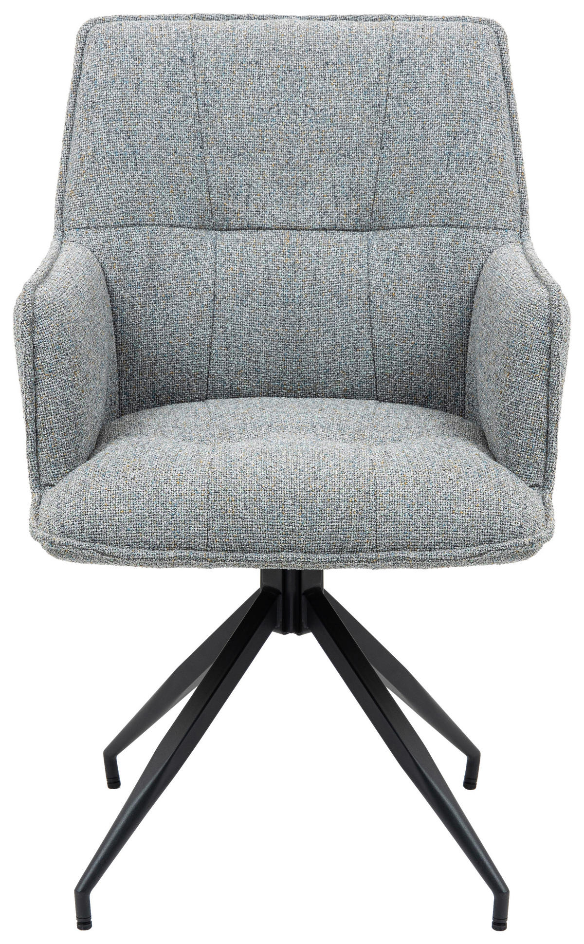 ARMLEHNSTUHL  in Eisen  - Schwarz/Grau, KONVENTIONELL, Textil/Metall (59/89,5/63cm) - MID.YOU