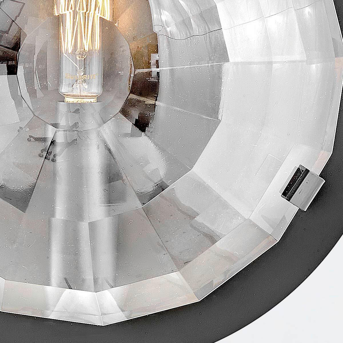 WANDLEUCHTE Quintiesse 22/22/10,5 cm  - Schwarz, KONVENTIONELL, Glas/Metall (22/22/10,5cm) - Elstead Lighting