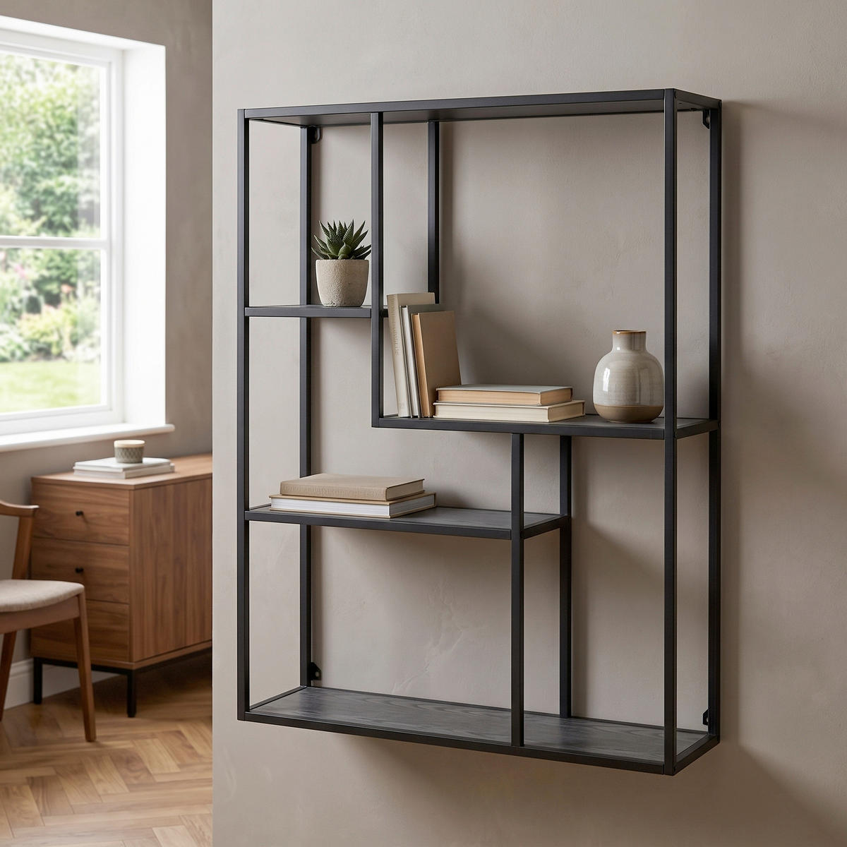 Wandregal in Schwarz aus Stahl im Shop bestellen