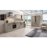 EINBAUKÜCHE   - Greige/Weiß, Design, Holzwerkstoff/Kunststoff - Dieter Knoll