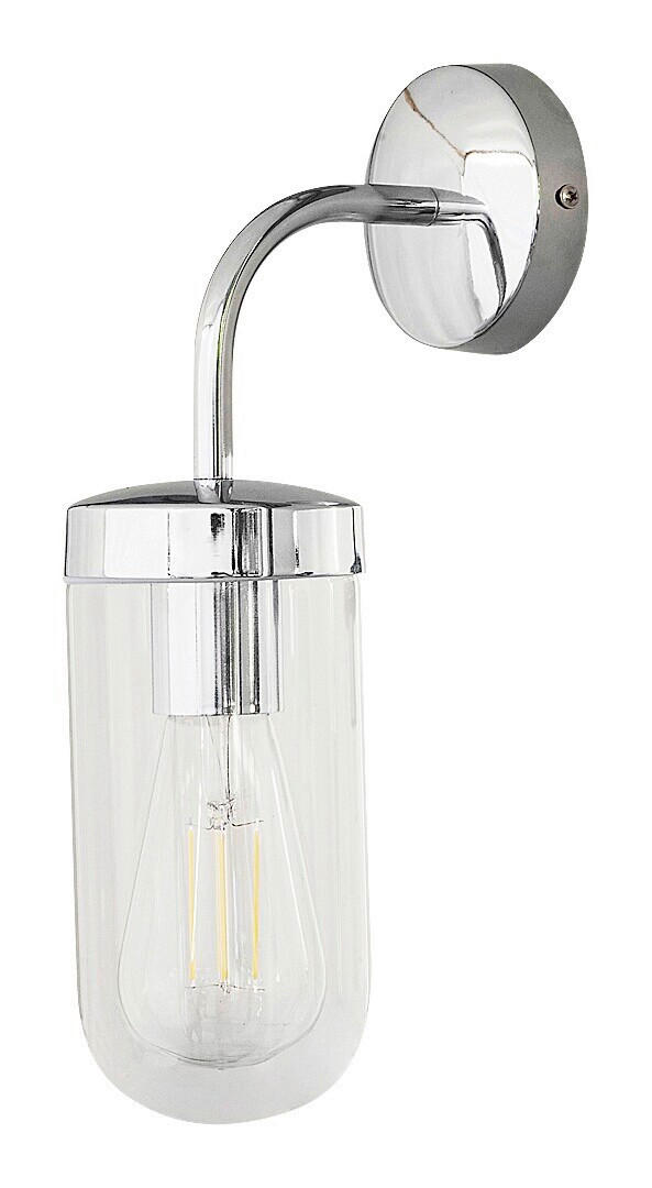 NÁSTĚNNÉ KOUPELNOVÉ SVÍTIDLO, 20/20.5/16 cm - průhledné/barvy chromu, Basics, kov/sklo (20/20.5/16cm)
