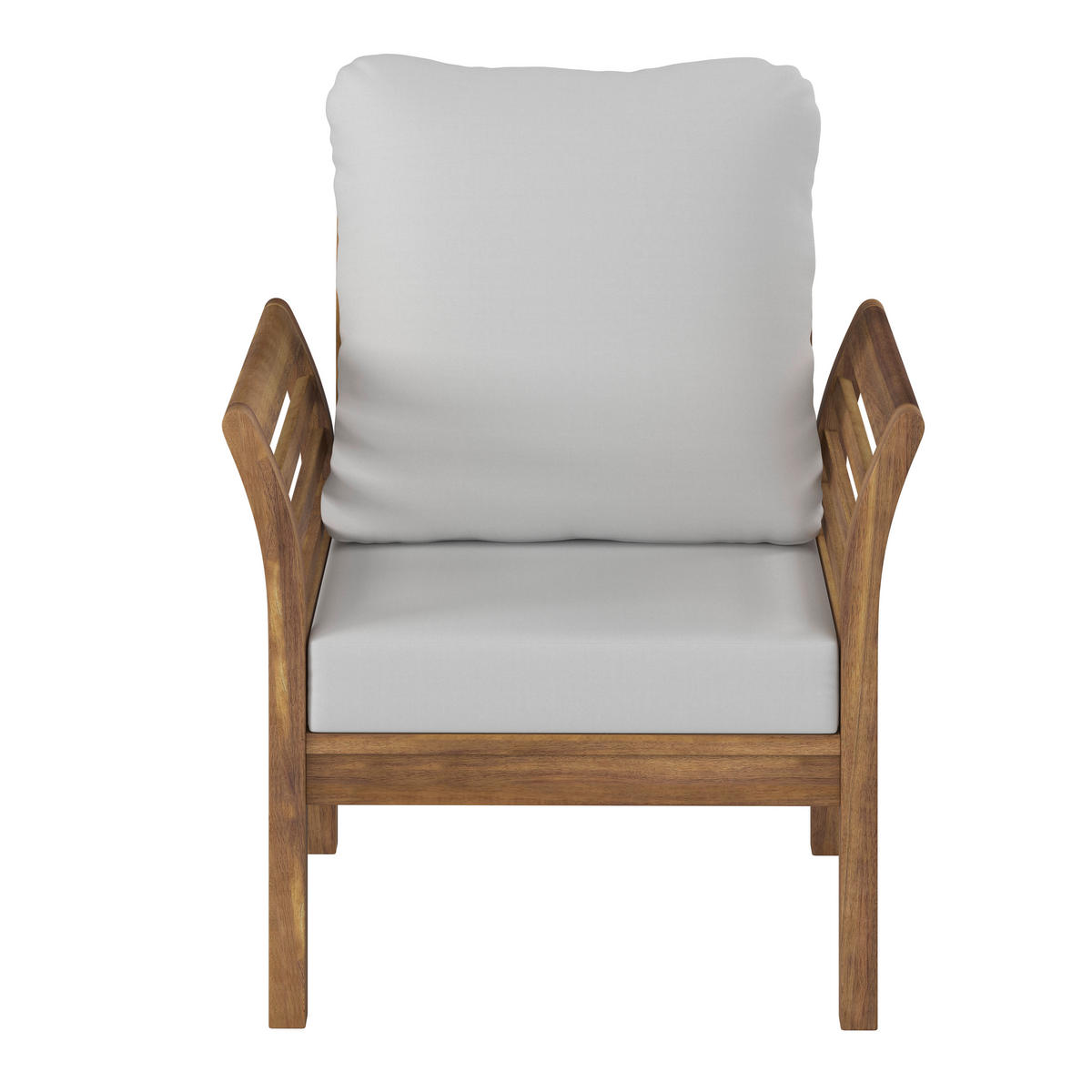 GARTENSET Akazie vollmassiv  - Ecru/Naturfarben, MODERN, Holz/Textil (80/50/35cm) - Ambia Garden