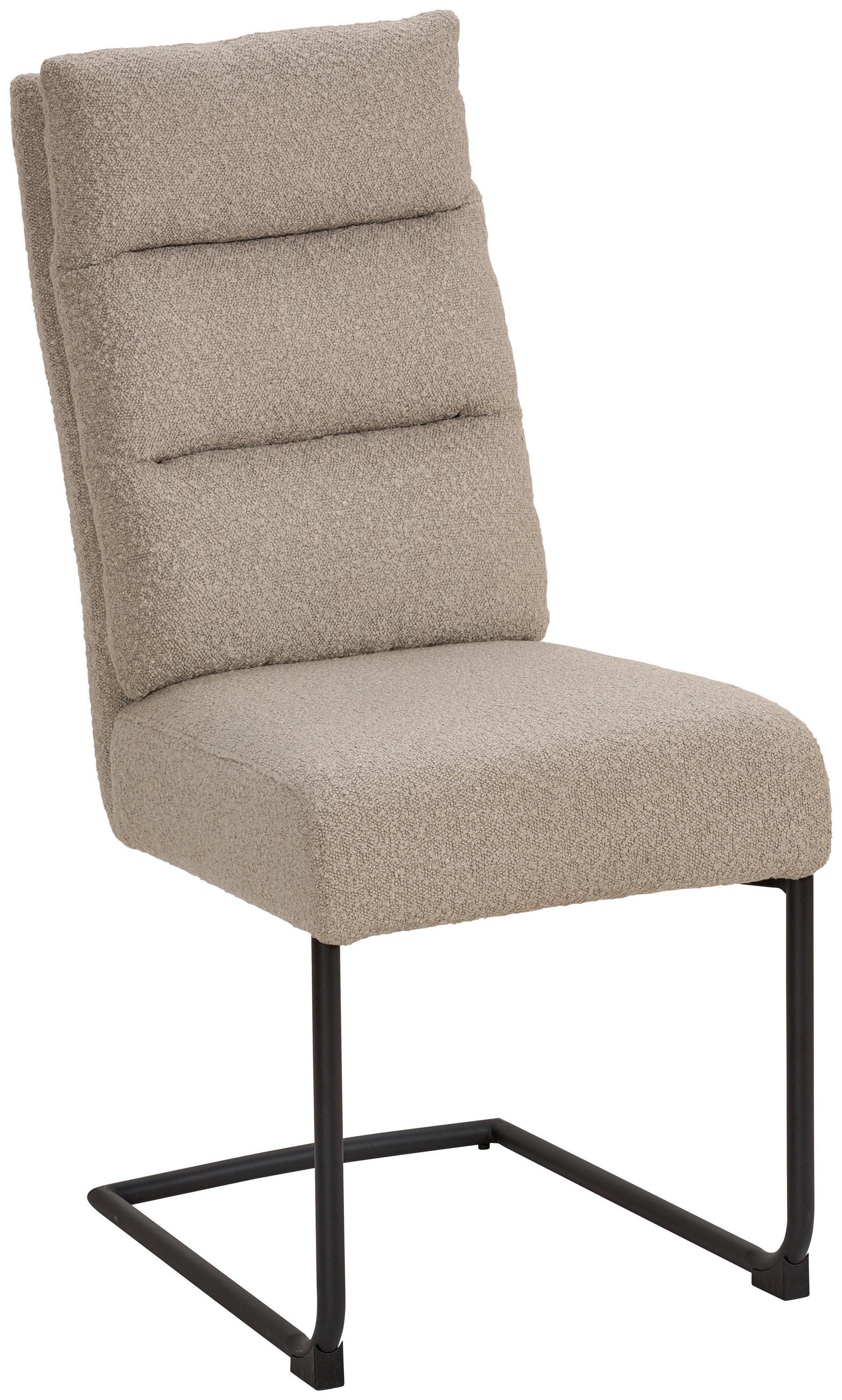 SCHWINGSTUHL   Bouclé  - Schwarz/Grau, MODERN, Textil/Metall (44/102/42cm) - Livetastic