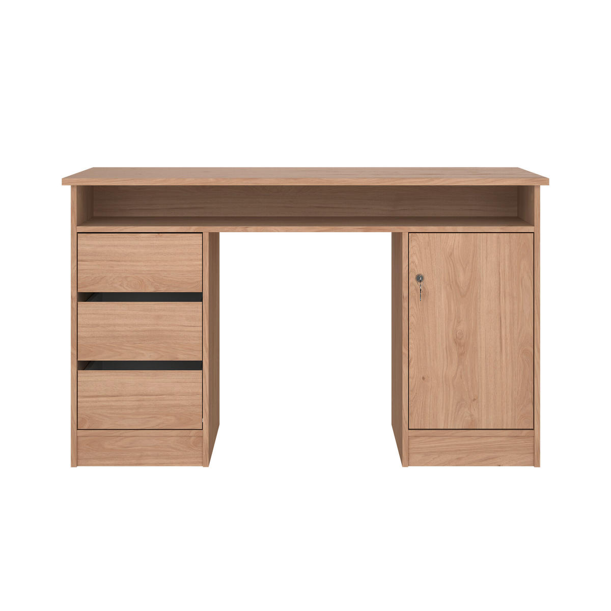 SCHREIBTISCH 126/55/75,6 cm  in Eichefarben  - Eichefarben, MODERN, Holzwerkstoff (126/55/75,6cm) - MID.YOU