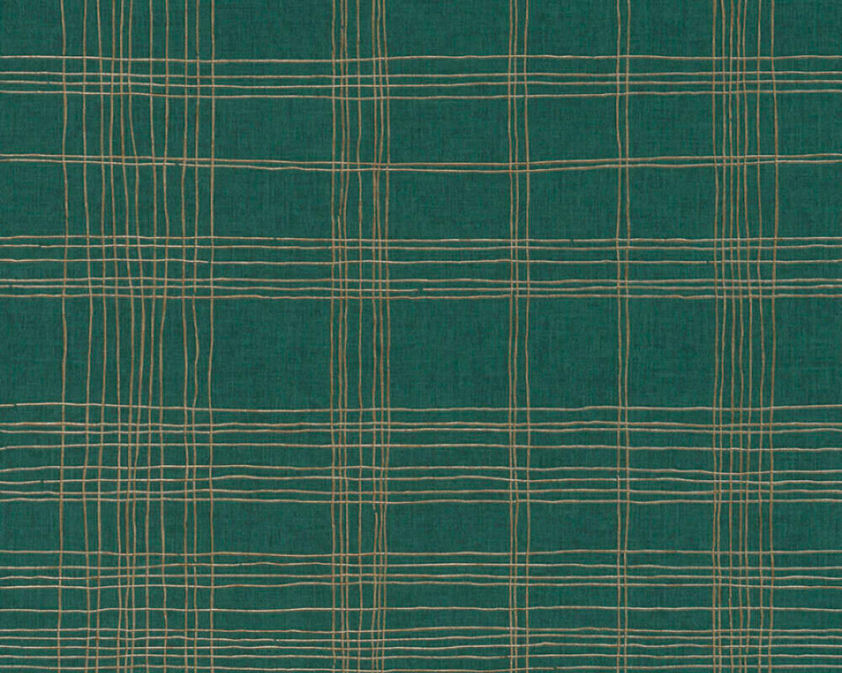 TAPETA VINILNA  zelena, zlatne boje  - zelena/zlatne boje, Basics, papir (53*1000cm)