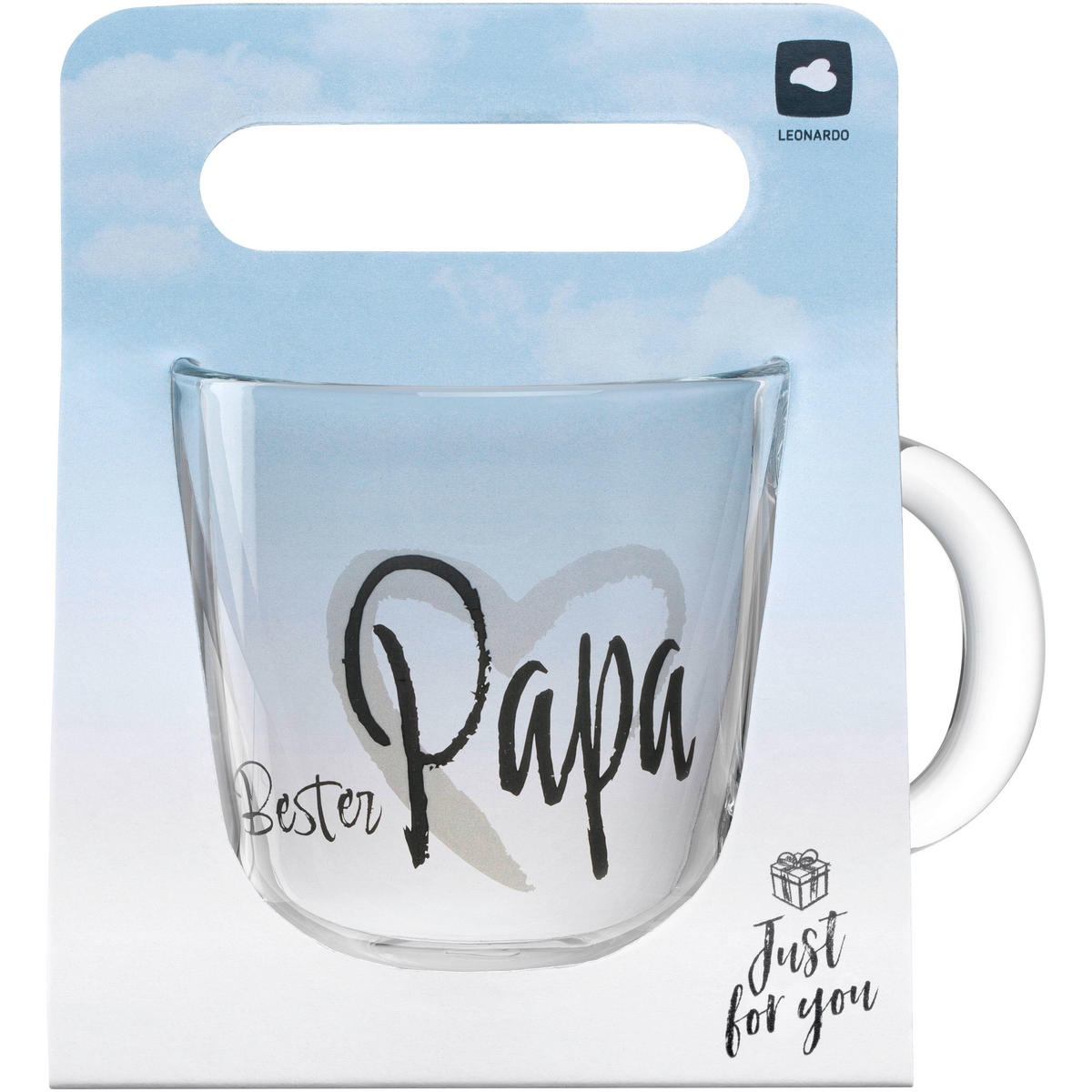 TASSE EMOZIONE   400 ml  - Transparent/Hellgrau, Basics, Glas (12,5/10,0/8,7cm) - Leonardo