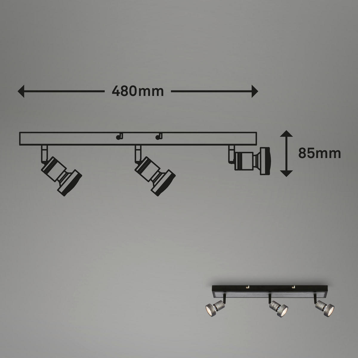 REFLEKTOR     48/7/8,5 cm          - srebrne barve, Basics, kovina (48/7/8,5cm)