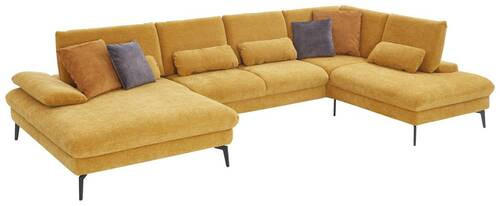 Thumbnail - Dieter Knoll Wohnlandschaft Dieter Knoll, Currygelb, Textil, 4-Sitzer, U-Form, 354x208 cm, Goldenes M, Typenauswahl, Fuß...