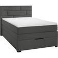 BOXSPRINGBETT 100/200 cm  in Hellgrau  - Wengefarben/Hellgrau, KONVENTIONELL, Textil (100/200cm) - Carryhome