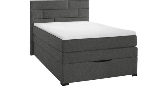 BOXSPRINGBETT 100/200 cm  in Hellgrau  - Wengefarben/Hellgrau, KONVENTIONELL, Textil (100/200cm) - Carryhome