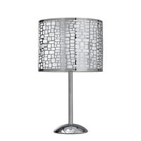 TISCHLEUCHTE 4755 BRUCE 30/30/53 cm   - Chromfarben/Dunkelgrau, Basics, Kunststoff/Metall (30/30/53cm)